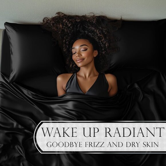 20- Satin 4 Piece Luxury Silky Queen Size Bedding Set 15" Deep - Picture 4 of 8